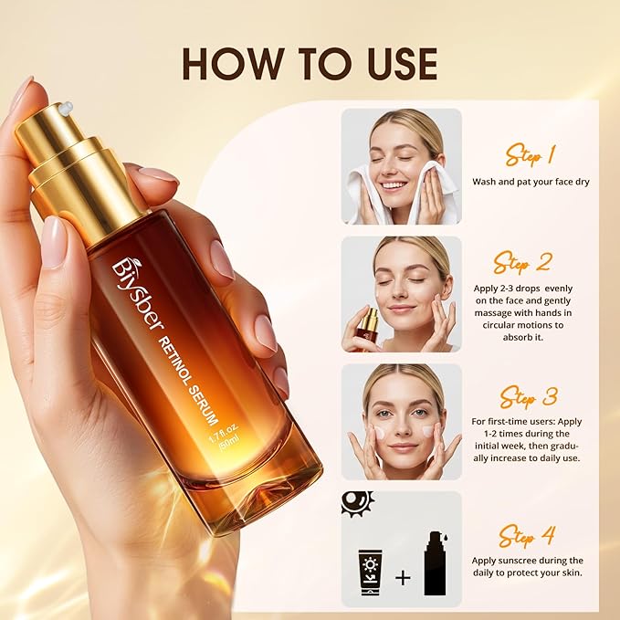 Retinol Collagen Serum for Face: Anti Aging & Anti Wrinkle Repair Peptide Serum - Image 8