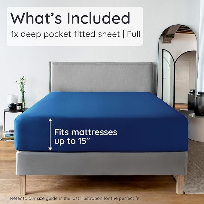 Bambaw 100% Viscose Derived from Bamboo Full Fitted Sheet, Cooling Fitted Sheet - Image 2