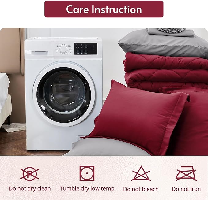 MUXHOMO 7 Pieces Full Comforter Set, Reversible Bed in a Bag Full Size - Image 9