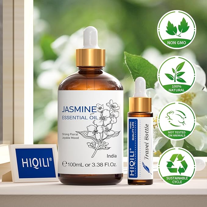 HIQILI Jasmine Essential Oil, Pure & Natural Jasmine Oil - Image 9