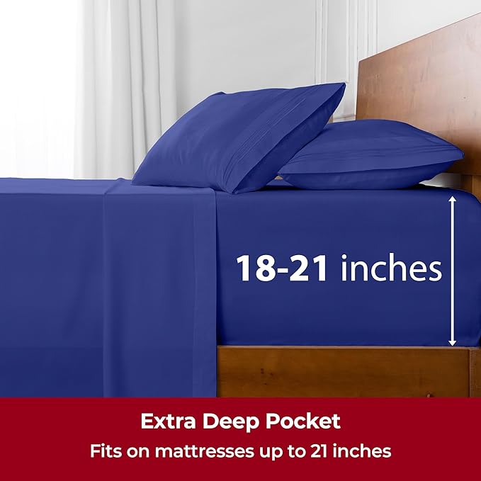 Mellanni Extra Deep California King Sheets - Image 6