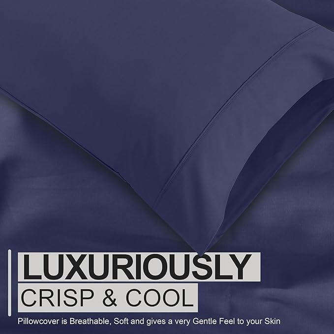 RUVANTI 100% Cotton Sheets – Split King Size Percale Bedding, Cooling & - Image 7