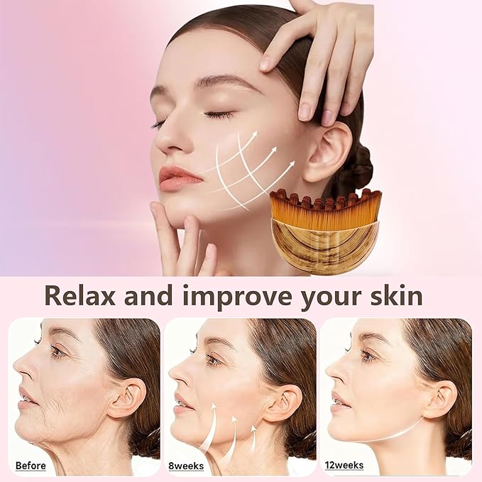 Lymphatic Contour Face Brush, Super Soft Manual Lymphatic Drainage Massager - Image 4