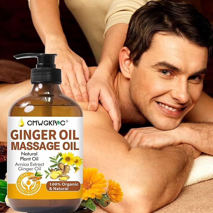 Ginger Oil, Ginger Massage Oil for Lymphatic Drainage, Natural Body Oil for Skin - Image 5