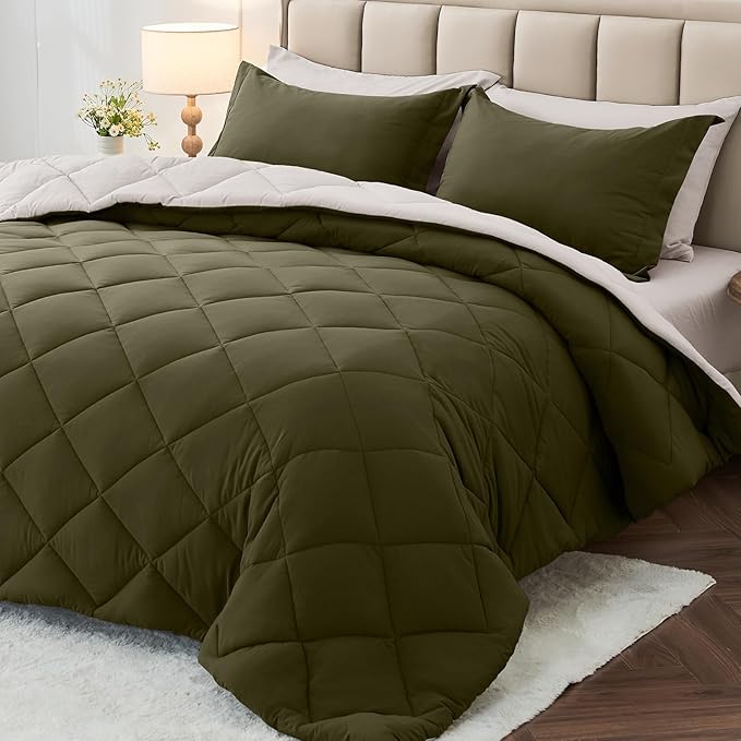 MUXHOMO 7 Pieces Full Comforter Set, Reversible Bed in a Bag Full Size by MUXHOMO