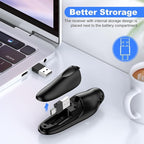 USB Type C Presentation Clicker Wireless Presenter Remote Clicker for PowerPoint Presentations with Red Pointer, PowerPoint Clicker Slide Advancer for Mac/Laptop/Computer/Class/Office