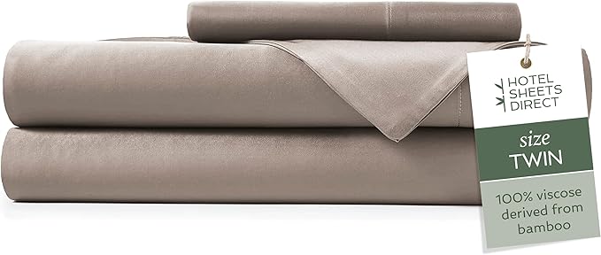Hotel Sheets Direct 3 Piece Bed Sheet Set Twin Size, 100% Viscose Derived from by HOTELSHEETSDIRECT