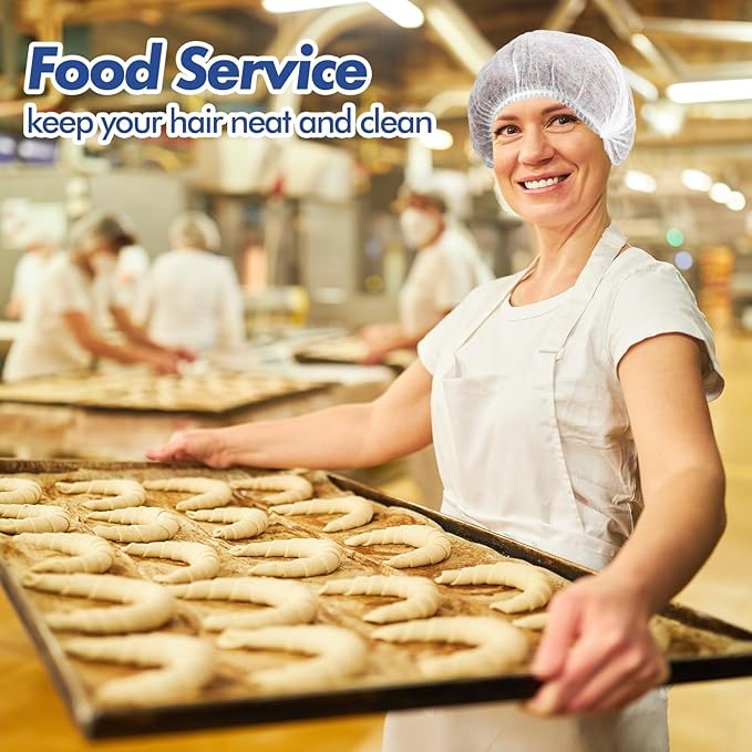 Yahenda 2000 Pcs Disposable Hair Nets Bulk 21 Inch Non Woven Bouffant Caps - Image 6