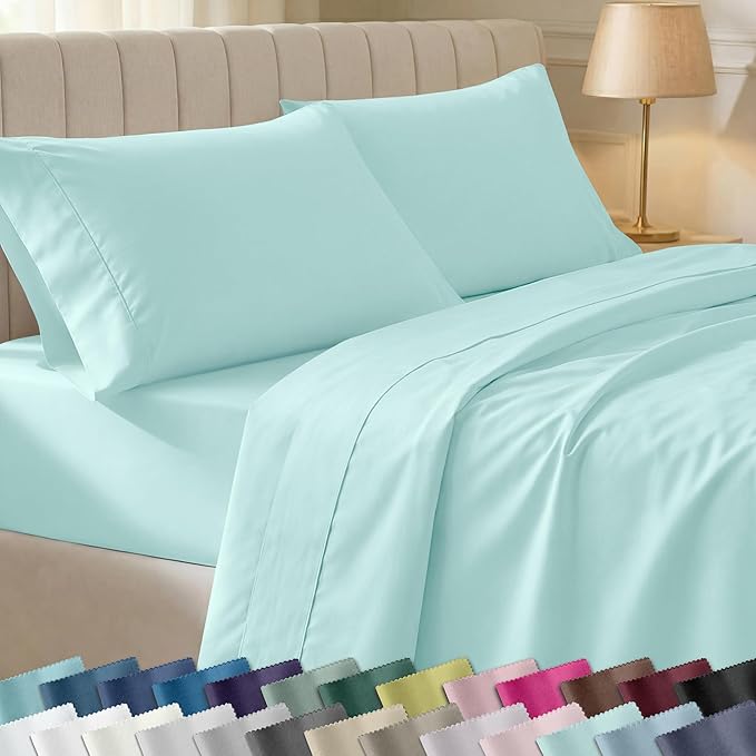California Design Den Soft 100% Cotton Bed Sheets King Size Set, 400 Thread by CaliforniaDesignDen