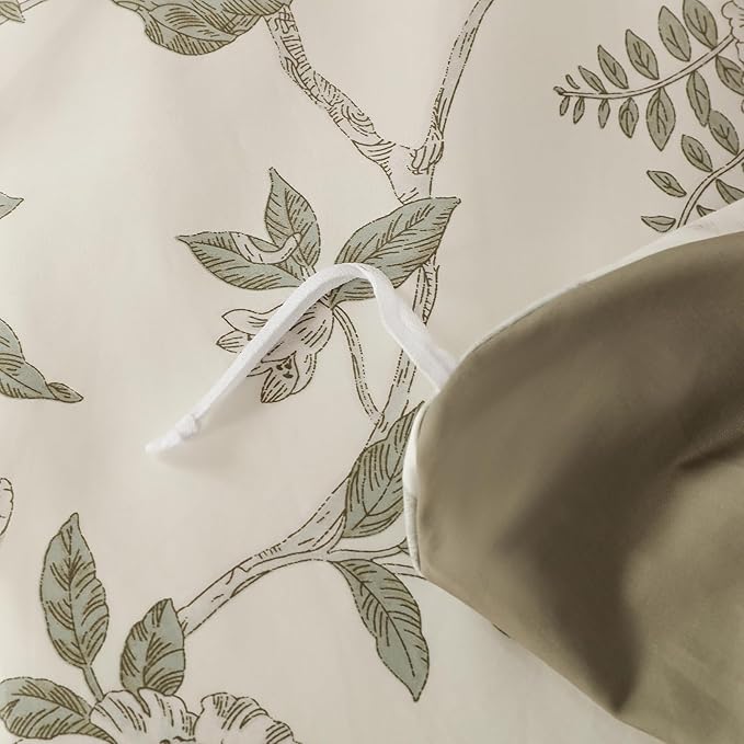 Duvet Cover Set Twin Size Floral Pattern 600 Thread Count Ultra Soft 100% Long - Image 7