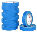 BOMEI PACK Blue Painters Tape 1 Inch Bulk - Paint Tape 10 Rolls x 1 Inch x 55 Yards - Painter's Tape Blue Masking Tape for Walls Painting, DIY Crafting, and School Projects, Total 550 Yards