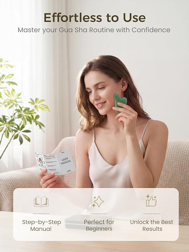 Gua Sha Facial Tool – Green Stone Guasha Tool - Image 6