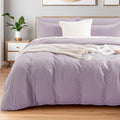 NEXHOME PRO Duvet Cover Set King Size Linen Feel Textured Organic Natural 100% by NEXHOMEPRO
