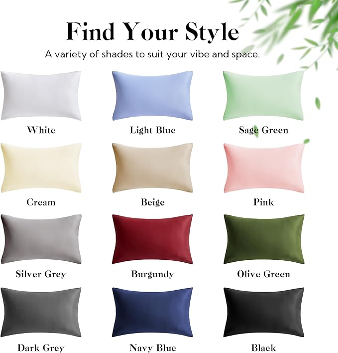 MR&HM King Pillow Cases Set of 2, Cooling Pillow Case - Image 8