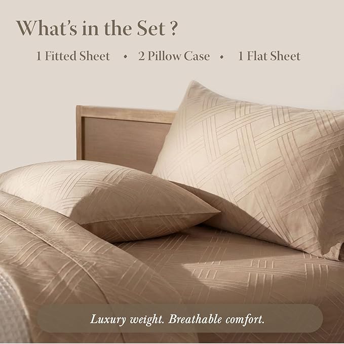 Threadmill King Size Sheets for King Mattress | 800 Thread Count Jacquard - Image 4