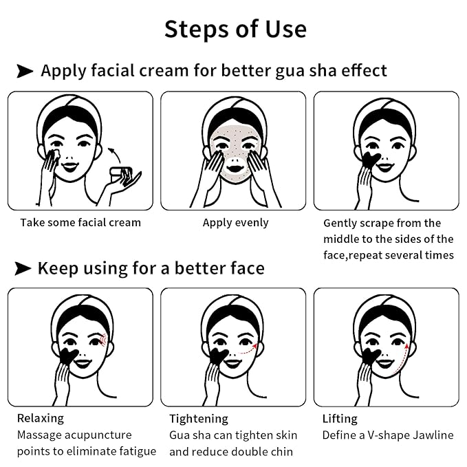 Gua Sha Facial Tools, Obsidian Guasha Tool - Image 4