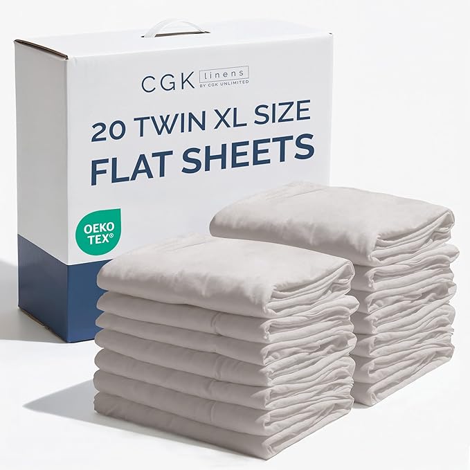 Twin XL Size Flat Sheets by CGKUnlimited