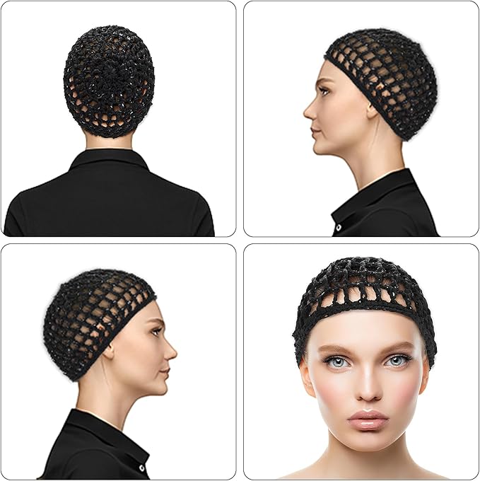 WLLHYF Wig Cap Thick Long Hair Caps Adjustable Net Mesh Braided Weaving Making - Image 5