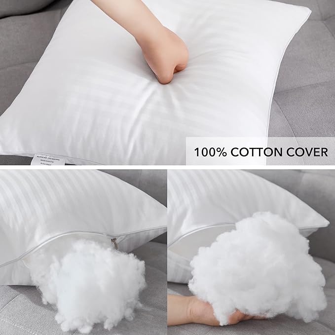 Oubonun 24 x 24 Throw Pillow Inserts, Firm and Fluffy Decorative Square Pillows - Image 6