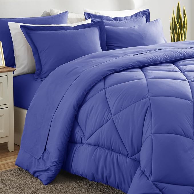 CozyLux Queen Comforter Set Very Peri - Image 8