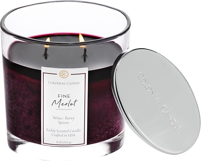 Colonial Candle Fine Merlot Scented Candle Jar, Highly Fragranced Candles - Image 3