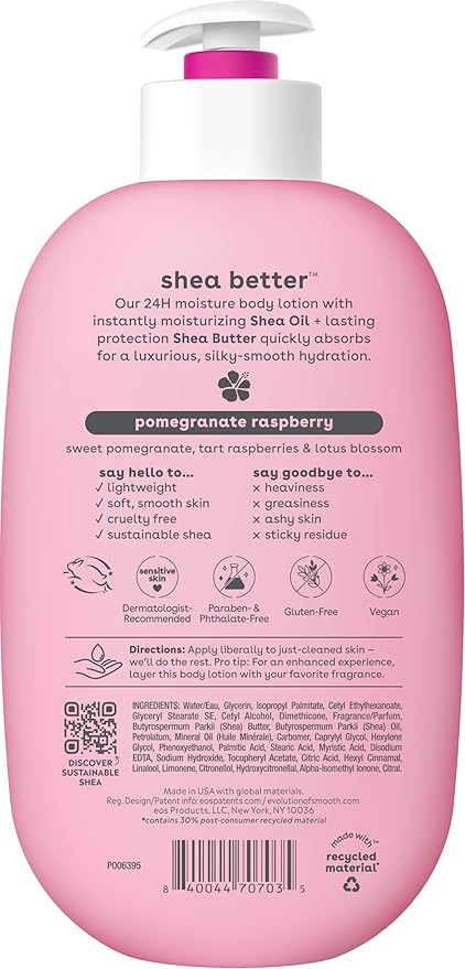 eos Shea Better Body Lotion Pomegranate Raspberry, 24-Hour Moisture Skin Care - Image 11