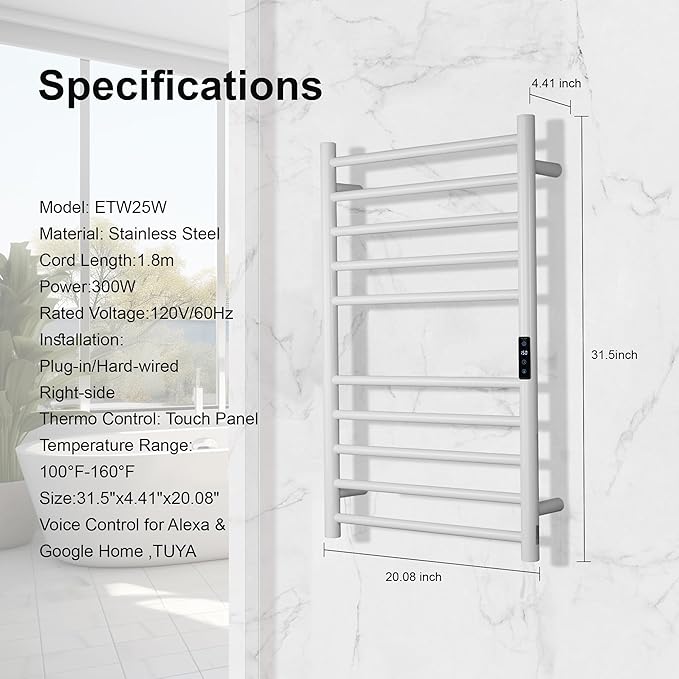 Electric Towel Rack with Voice Control - Image 4