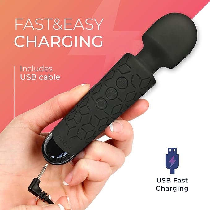 Yarosi Micro Personal Massage Wand Smallest Strongest Handheld Cordless Massager - Image 3
