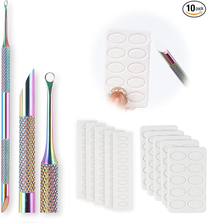 Pre-Treatment Cuticle Pusher, ASTONFOG Dual Ended Cuticle Remover Russian Prep by ASTONFOG