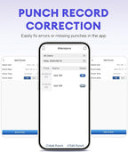 NGTeco APP Time Clock, Fingerprint & PIN Times Clock for Small Business, Biometric Clocks in Machine for Employees with iOS/Android App, No Monthly Fee, 2.4GHz WiFi, Black