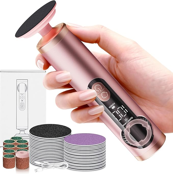 Electric Foot Callus Remover Rechargeable, Professional Pedicure Tools by Bicboz