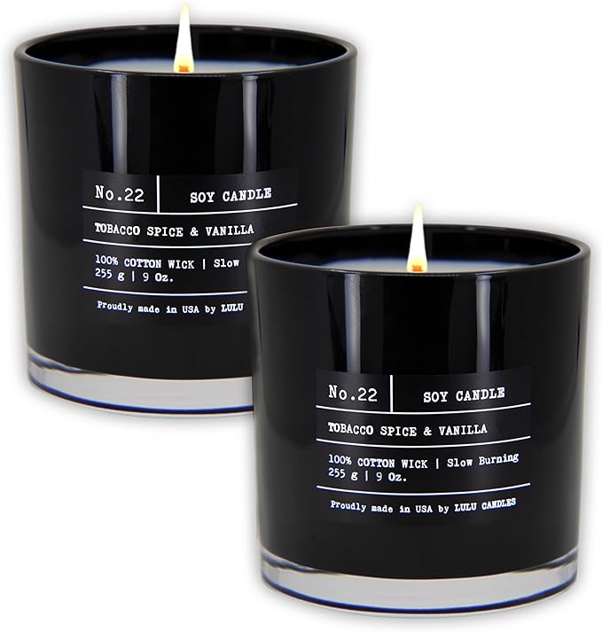 Lulu Candles | Tobacco, Spice & Vanilla | Luxury Scented Soy Jar Candle | Hand by LULUCANDLES