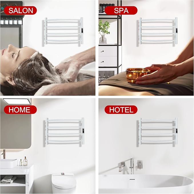 Heated Towel Racks for Bathroom, Wall Mounted Electric Towel Warmer Racks - Image 6