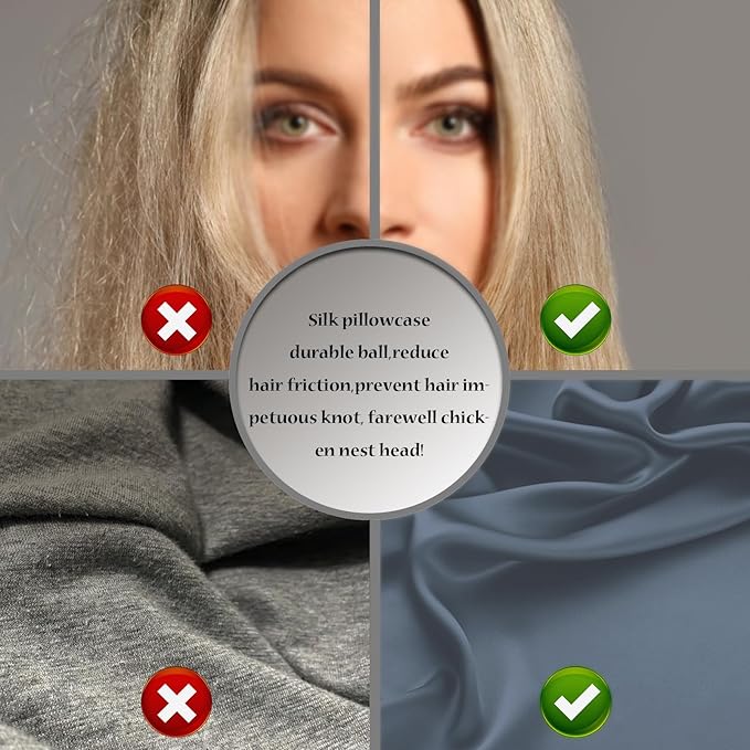 Silk Pillow Cases 2 Pack, Soft Breathable and Sliky Standard Size Pillow Cases - Image 5
