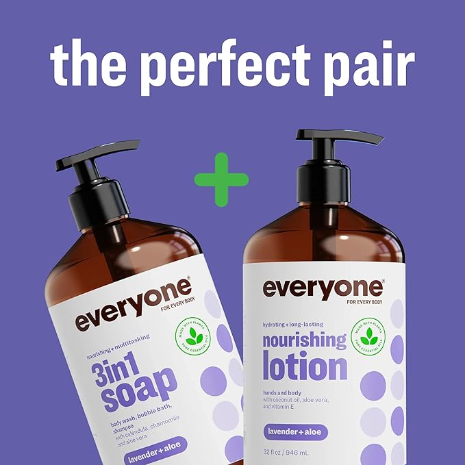 Everyone 3-in-1 Soap, Body Wash, Bubble Bath, 32 Ounce, Lavender and Aloe - Image 6