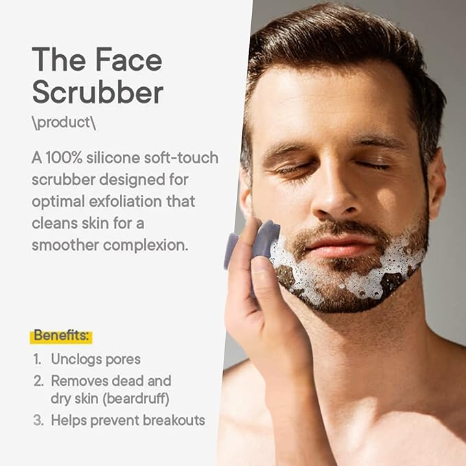 Face Scrubber Face Scrubber for Men Facial Cleansing Brush Silicone Face Wash - Image 6