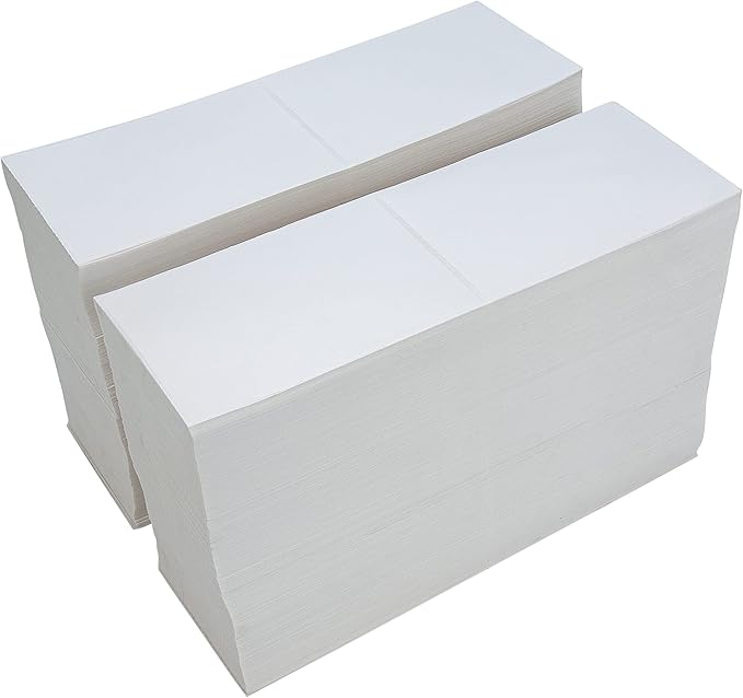 L LIKED 6000 4x6 Thermal Shipping Labels Fanfold, Direct Thermal Printer Labels Compatible with Zebra Rollo - Perforated Strong Adhesive