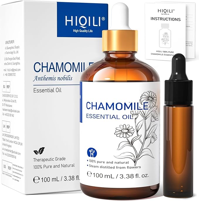 HIQILI 100ML Chamomile Essential Oil, Pure & Natural Chamomile Oil by HIQILI