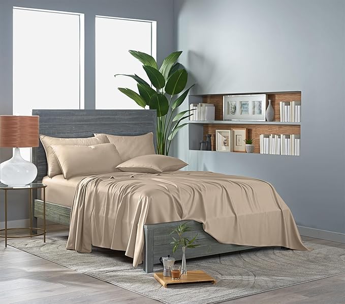 Pure Bamboo King Sheets, Genuine 100% Organic Viscose Derived from Bamboo Bed - Image 6