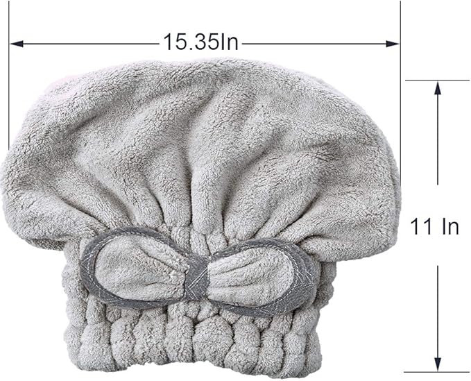 Jseng Microfiber Hair Drying Towel Cap, Extrame Soft & Ultra Absorbent - Image 3