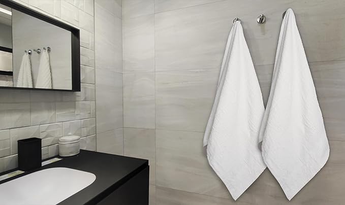 ZUPERIA White Bath Towels Bulk 24 Pack - Image 8