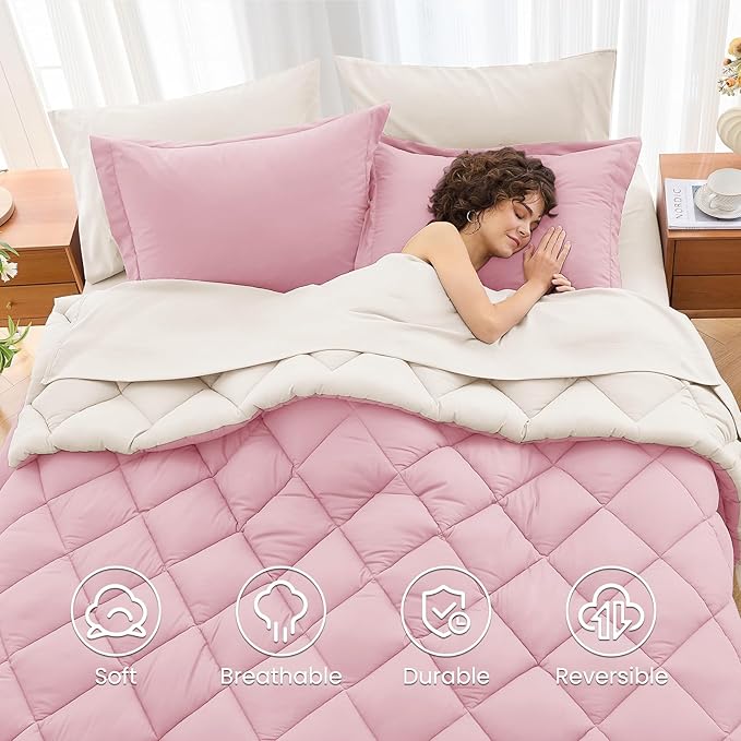 MUXHOMO 5 Pieces Twin XL Comforter Set, Reversible Bed in a Bag Twin XL Size - Image 6