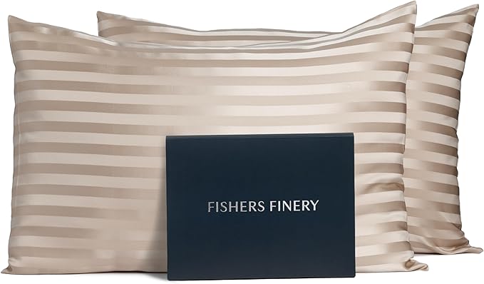 Fishers Finery 25mm 100% Pure Mulberry Silk Pillowcase by FishersFinery
