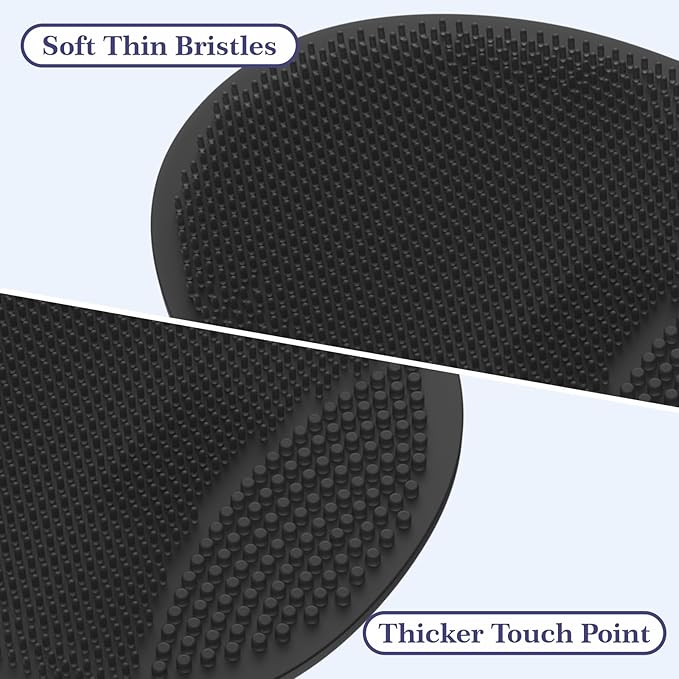 Manmihealth Silicone Back Scrubber & Shower Face Brush Set, Gentle-Cleaning & - Image 3