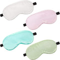 BBTO 4 Pcs Silk Sleep Eye Masks Smooth Soft Satin Eye Covers by BBTO
