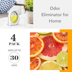 Air Freshener for Home, 4 Pack, Citrus, Odor Eliminator for Small Area Closets Bathroom Pets Strong Odor, Up to 120 Days