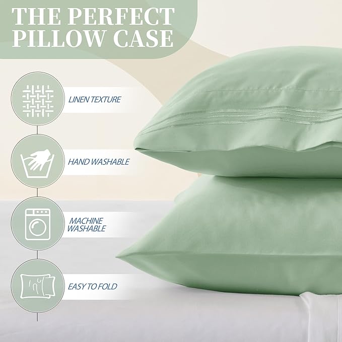 Vonty 2 Pack Standard Pillow Cases - Image 2