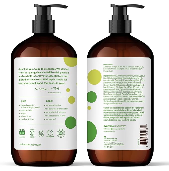 Everyone 3-in-1 Kids Soap, Body Wash, Bubble Bath, 32 Ounce, Tropical Coconut - Image 2