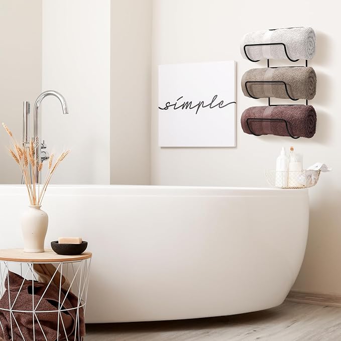 Sorbus Towel Holder for Bathroom Wall - Image 4