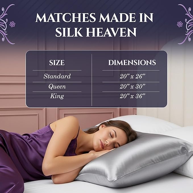 DECOLURE 100% Pure Mulberry Silk Pillow Case Queen Size – Highest Grade 30 - Image 8